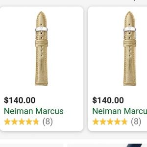 Michele Deco gold strap 18mm